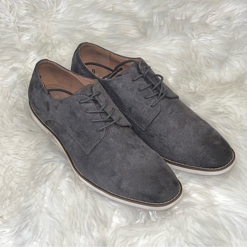 Guess Grey Lace-up Casual Dress Shoes